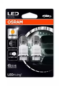 Купить запчасть OSRAM - 3557YE02B OSRAM LED Premium Amber P27/7W 12V 1,42/0,54W, 2шт, 3557YE-02B