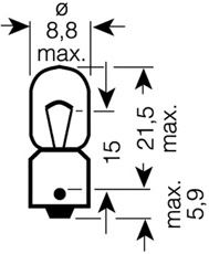 Купить запчасть OSRAM - 389302B OSRAM T4W Original 12V 4W, 2шт., 3893-02B