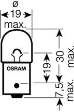 Купить запчасть OSRAM - 500702B OSRAM R5W Original 12V 5W, 2шт., 5007-02B