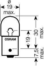 Купить запчасть OSRAM - 5008ULT Лампа R10W (10W) BA15s Ultra Life 12V 5008ULT 4008321415400