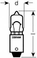 Купить запчасть OSRAM - 64111 Лампа (5W) цоколь BA9s (MINIWATT) 12V 64111 4008321095015
