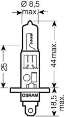 Купить запчасть OSRAM - 64150 OSRAM H1 Original 12V 55W, 1шт., 64150