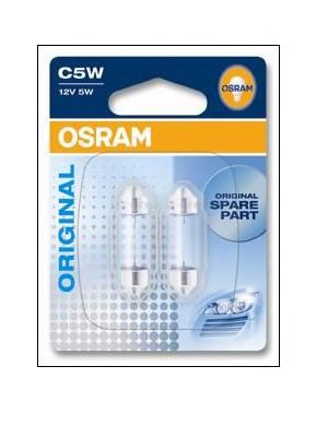 Купить запчасть OSRAM - 641802B OSRAM C5W Original 12V 5W, 2шт., 6418-02B