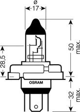 Купить запчасть Osram - 6418301B Лампа R2 12V 45/40W P45t ORIGINAL LINE качество оригинальной з/ч (ОЕМ) 1 шт. 12V 45/40W P45T
