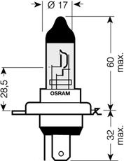 Купить запчасть OSRAM - 64193CBI Лампа автомобильная 64193CBI 60/55W 12V P43T 10X10X1 OSRAM