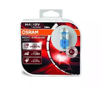 Купить запчасть OSRAM - 64193NBLHCB OSRAM H4 Night Breaker Laser 12V 60/55W, 2шт, 64193NBL-HCB