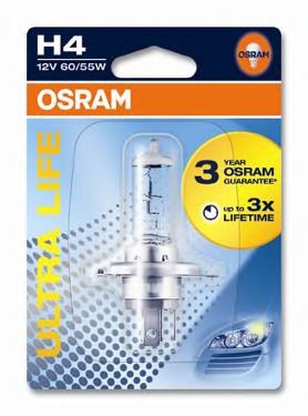 Купить запчасть OSRAM - 64193ULT01B OSRAM H4 Ultra Life 12V 60/55W, 1шт., 64193ULT-01B