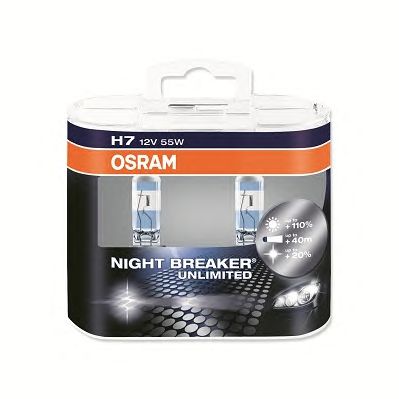 Купить запчасть OSRAM - 64210NBUHCB OSRAM H7 Night Breaker Unlimited 12V 55W, 2шт., 64210NBU-HCB