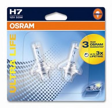 Купить запчасть OSRAM - 64210ULT02B OSRAM H7 Ultra Life 12V 55W, 2шт., 64210ULT-02B