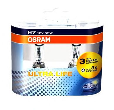 Купить запчасть OSRAM - 64210ULTHCB OSRAM H7 Ultra Life 12V 55W, 2шт., 64210ULT- HCB