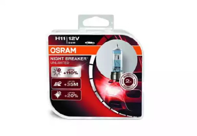 Купить запчасть OSRAM - 64211NBUHCB OSRAM H11 Night Breaker Unlimited 12V 55W, 2шт, 64211NBU-HCB