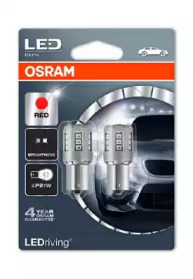 Купить запчасть OSRAM - 7456R02B OSRAM LED Standart Red P21W 12V 2.0W, 2шт, 7456R-02B (бл.2)