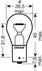 Купить запчасть OSRAM - 7507DC02B Лампа автомобильная 7507DC-02B 21W 12V BAU15S 10XBLI24MOSRAM