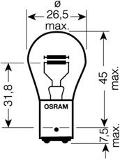 Купить запчасть OSRAM - 7537TSP Лампа P21/5W (21/5W) BAY15d Truckstar PRO 24V 7537TSP 4008321798138