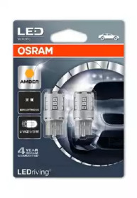 Купить запчасть OSRAM - 7715YE-02B Лампа LED W21/5W W3x16q Standard amber 2шт 12V 7715YE-02B 4052899442955