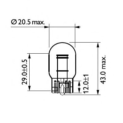 Купить запчасть PHILIPS - 12066B2 Стандартные лампы для салона и сигнальные лампы Vision W21/5W/12 В/21 Вт