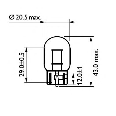 Купить запчасть PHILIPS - 12071B2 Стандартные лампы для салона и сигнальные лампы Vision WY21W/12 В/21 Вт