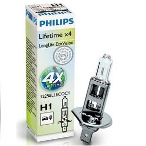 Купить запчасть PHILIPS - 12258LLECOC1 Лампа для автомобильных фар LongLife EcoVision H1/12 В/55 Вт