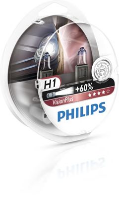 Купить запчасть PHILIPS - 12258VPS2 Лампа для автомобильных фар VisionPlus H1/12 В/55 Вт