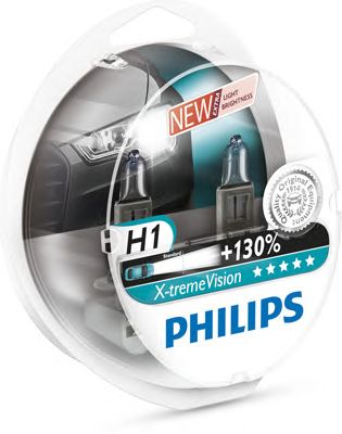 Купить запчасть PHILIPS - 12258XVS2 Лампа для автомобильных фар X-tremeVision H1/12 В/55 Вт