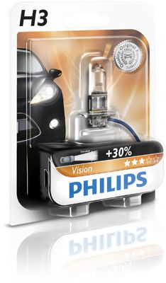 Купить запчасть PHILIPS - 12336PRB1 Лампа для автомобильных фар Vision H3/12 В/55 Вт