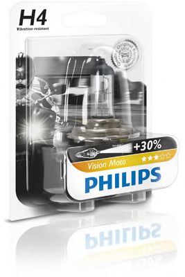 Купить запчасть PHILIPS - 12342PRBW Лампы головного освещения для мотоциклов Vision Moto H4/12 В/60/55 Вт