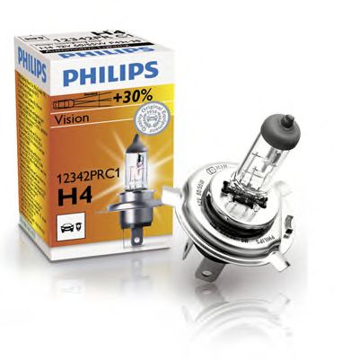 Купить запчасть PHILIPS - 12342PRC1 Лампа для автомобильных фар Vision H4/12 В/60/55 Вт