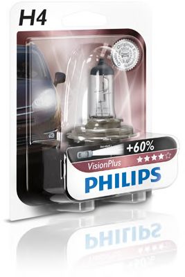 Купить запчасть PHILIPS - 12342VPB1 Лампа для автомобильных фар VisionPlus H4/12 В/60/55 Вт