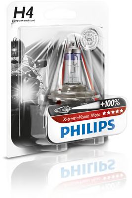 Купить запчасть PHILIPS - 12342XVBW Лампы головного освещения для мотоциклов X-tremeVision Moto H4/12 В/60/55 Вт