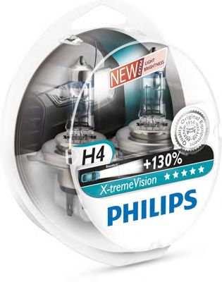 Купить запчасть PHILIPS - 12342XVS2 Лампа для автомобильных фар X-tremeVision H4/12 В/60/55 Вт