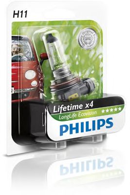 Купить запчасть PHILIPS - 12362LLECOB1 Лампа для автомобильных фар LongLife EcoVision H11/12 В/55 Вт