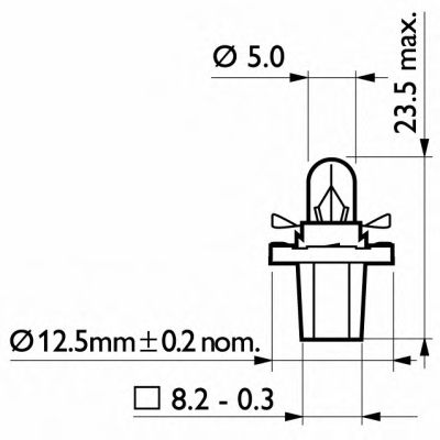 Купить запчасть PHILIPS - 12598B2 Стандартные лампы для салона и сигнальные лампы Vision BAX/12 В/1,2 Вт