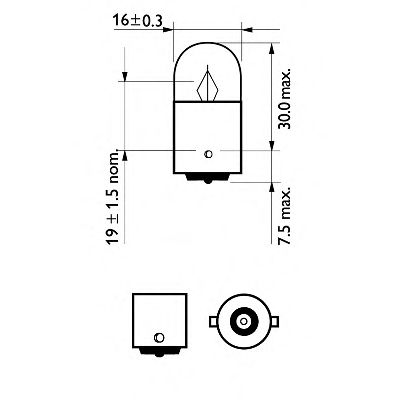 Купить запчасть PHILIPS - 12821LLECOB2 Стандартные лампы для салона и сигнальные лампы LongLife EcoVision R5W/12 В/5 Вт