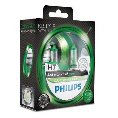 Купить запчасть PHILIPS - 12972CVPGS2 Лампа для автомобильных фар, зеленый ColorVision H7/12 В/55 Вт