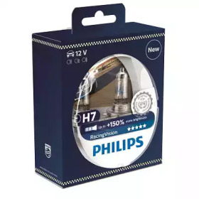 Купить запчасть PHILIPS - 12972RVS2 PHILIPS RacingVision +150% H7 12V 55W (PX26d), 2 шт., 12972RVS2