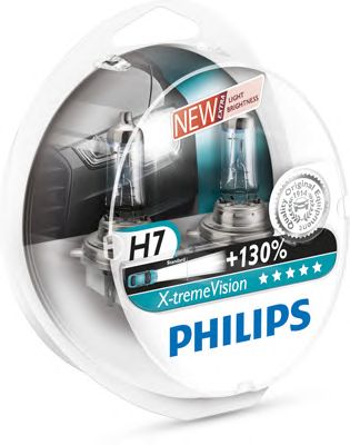 Купить запчасть PHILIPS - 12972XVS2 Лампа для автомобильных фар X-tremeVision H7/12 В/55 Вт