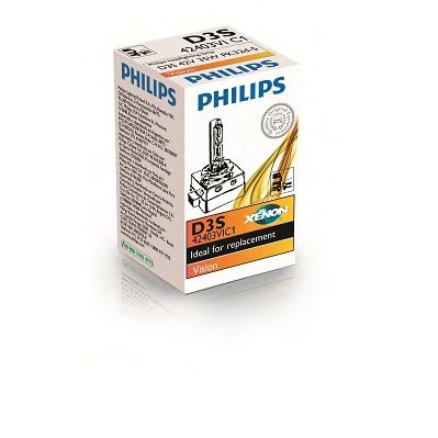 Купить запчасть PHILIPS - 42403VIC1 Ксеноновая лампа для фар головного освещения Vision D3S/42 В/35 Вт