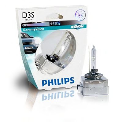 Купить запчасть PHILIPS - 42403XVS1 Ксеноновая лампа для фар головного освещения X-tremeVision D3S/42 В/35 Вт