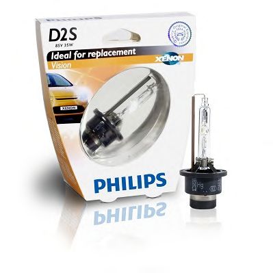 Купить запчасть PHILIPS - 85122VIS1 Ксеноновая лампа для фар головного освещения Vision D2S/85 В/35 Вт