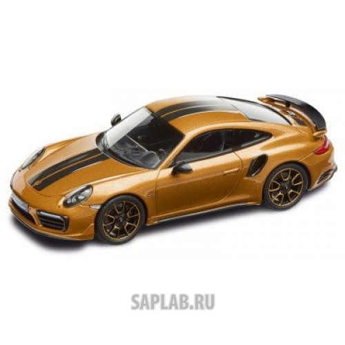 Купить запчасть PORSCHE - WAP0209070H Модель автомобиля Porsche 911 Turbo S Exclusive Series – Limited Edition, Scale 1:43, Golden Yellow Metallic