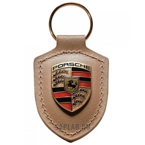 Купить запчасть PORSCHE - WAP0500980H Брелок для ключей с гербом Porsche Crest Keyring, Beige, артикул WAP0500980H