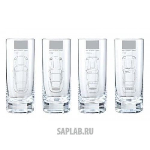 Купить запчасть PORSCHE - WAP0502600E Набор из 4-х стеклянных стаканов Porsche Long drink glass set, артикул WAP0502600E