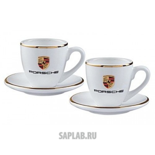 Купить запчасть PORSCHE - WAP0505950H Набор из двух чашек для эспрессо Porsche Espresso Сups, Classic, White, артикул WAP0505950H