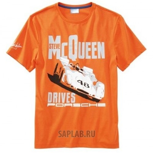 Купить запчасть PORSCHE - WAP81500S0E Мужская футболка Porsche Men’s “car” T-shirt – Steve McQueen™, артикул WAP81500S0E