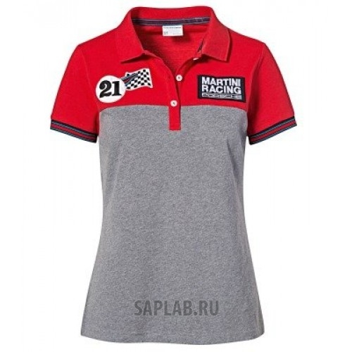 Купить запчасть PORSCHE - WAP9210XS0J Женское поло Porsche Women’s Polo Shirt, Martini Racing Collection, Red/Melange