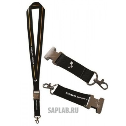 Купить запчасть RENAULT - 7711576430 Шнурок на шею Renault Sport Lanyard, Black, артикул 7711576430