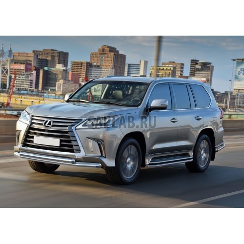 Купить запчасть RIVAL - R3210001 Защита переднего бампера Rival, d76+d57, Lexus LX 450d V - все, 2015-, крепеж в комплекте, нержавеющая сталь, (С профильной защитой картера)