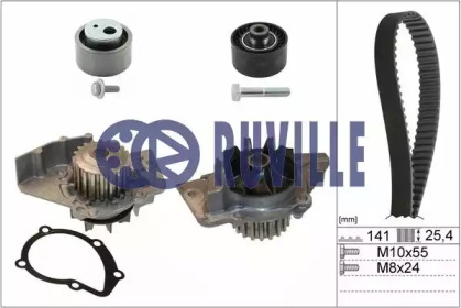 Купить запчасть RUVILLE - 55997711 Водяной насос + комплект зубчатого ремня 55997711