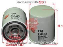Купить запчасть Sakura - C1011 Фильтр масляный MITSUBISHI CARISMA 1,8 2000 - 2006 MITSUBISHI L200 2,4 2014 - C1011