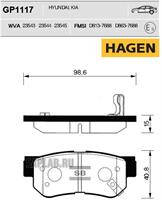 Купить запчасть SANGSIN - GP1117 Колодки задние HYUNDAI GETZ, MATRIX, SANTA FE I GP1117